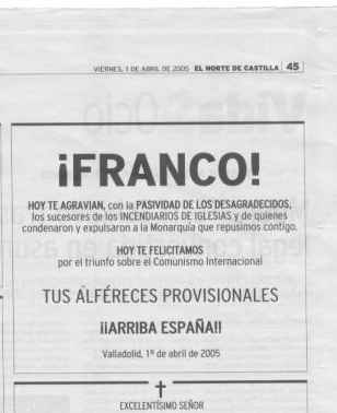 Franco se escondía en Valladolid